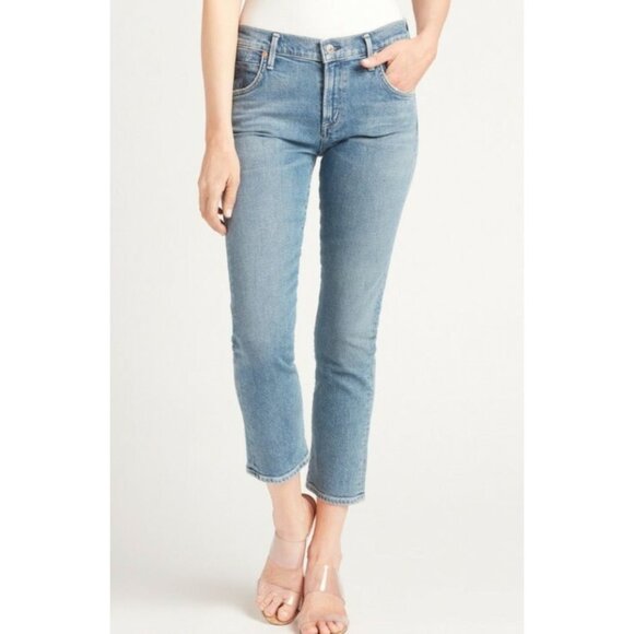 Citizens of Humanity Premium Vintage Elsa Slim Fit Crop Jeans in Medium Blue 27 - Picture 1 of 3